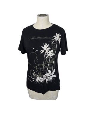 Del Sol Short Sleeves Crewneck Palm Trees St. Augustine T-Shirt M